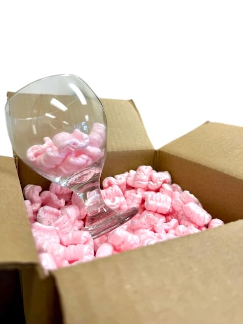 Bubblefast! 1.5 cu. ft. (10 Gallons) Pink Anti-Static Packing Peanuts