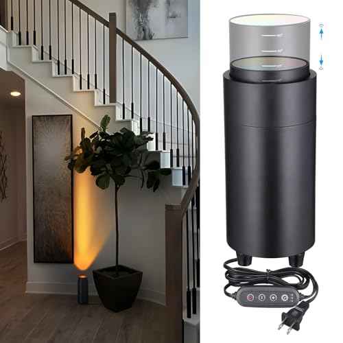 TORCHSTAR 5CCT LED Floor Can Light, 10.39 Inch High, 1200LM Zoomable Uplighting, Dimmable Spot Light with Auto Switch, 1800K-5000K, Adjustable Up Lights Indoor for Plant Picture, Black