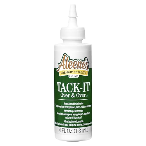 Aleene's Tack-It Over & Over Repositionable Liquid Glue 4 fl oz - Removable Adhesive, Clear, Pack of 1