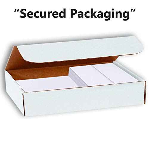 Hamilco Blank Cards and Envelopes White Cardstock Paper 5.5" x 8.5" folded 100 Pack (Bright)