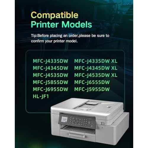 ¡¼Pigment Ink¡½ LC406XL LC406 Ink Cartridges 6000/5000 Pages Compatible for Brother Printer MFC-J4335DW MFC-J4345DW MFC-J4535DW MFC-J5855DW MFC-J5955DW MFC-J6555DW MFC-J6955DW High Yield (4 Pack)