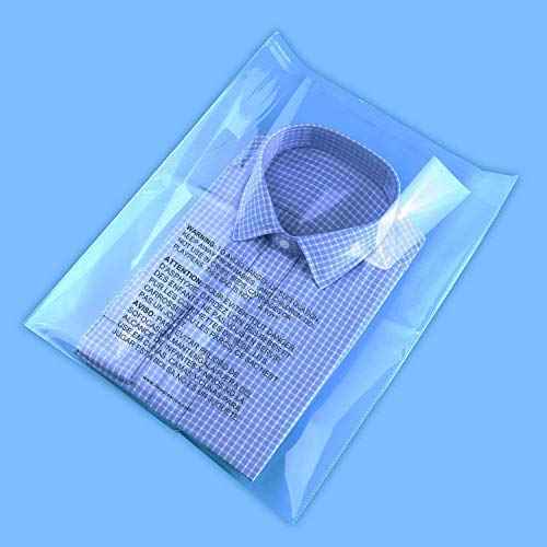 50 Pack 10" x 13" Self Sealing Adhesive Clear Plastic OPP Poly Bags Transparent Clear Bags T Shirt Flat Open Top Apparel Poly, (10" x 13" (50 Count))