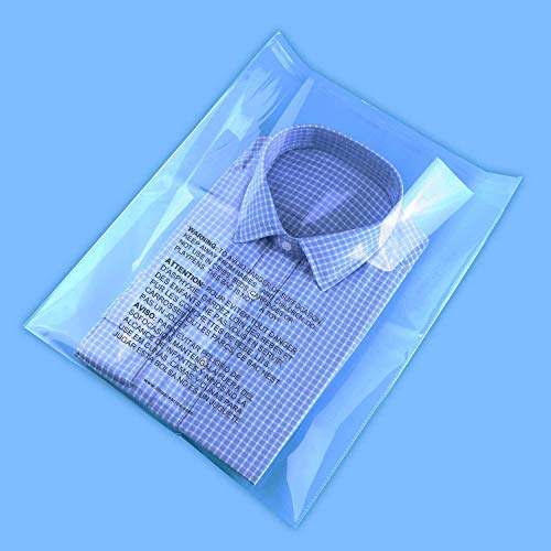 50 Pack 10" x 13" Self Sealing Adhesive Clear Plastic OPP Poly Bags Transparent Clear Bags T Shirt Flat Open Top Apparel Poly, (10" x 13" (50 Count))
