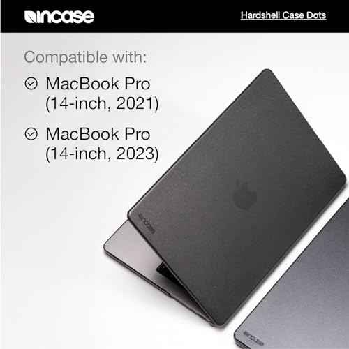 Incase Dots Hardshell with Makrolon¢ç - MacBook Pro 14 inch Case - 2025, 2024, 2023, 2022, 2021, M5, M4, M3, M2, M1 - MacBook Case, Protective Hard Shell, Scratch Resistant, Rubberized Feet - Clear