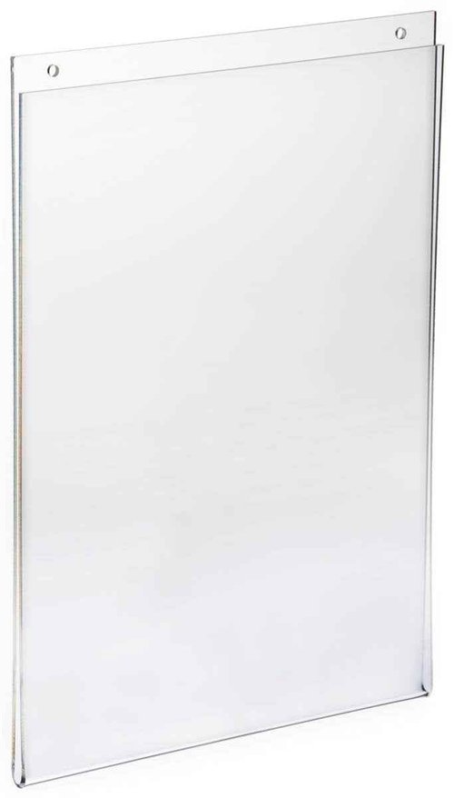 Set of 10, Wall Mounted Sign Holder for 8.5x11 Posters, Clear Acrylic, Easy Updating Without Removing The Frame from The Wall