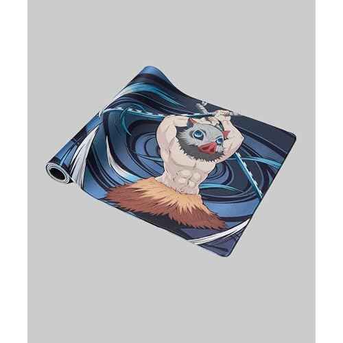 Demon Slayer Kimetsu No Yaiba Inosuke Gaming Mouse Pad, Computer Mouse Mat, Flat Stitched Edge, Non-Slip Rubber Base, Gamers & Office Use - Officially Licensed