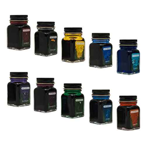 Monteverde USA Jungle Ink Collection Gift Set ? 10 Exotic Fountain Pen Inks, 30ml Bottles, Vibrant Colors