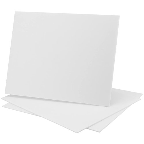 HOZEON 50 Pack 11 x 14 Inch Foam Boards, White Foam Board, 1/8 Inch Thickness Foam Core Backing Board Polystyrene Poster Board Signboards for Presentation, Artwork, 3D Modeling