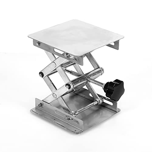 Stainless Steel Lab Lifting Stand 4x4, Height Adjustable 45-160mm for Physical, Chemical & Biological Experiments