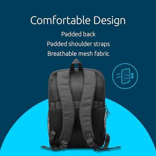 Kensington EQ Laptop Backpack 14¡±, Padded Shoulder Straps, Side Pocket (K60391WW), Black