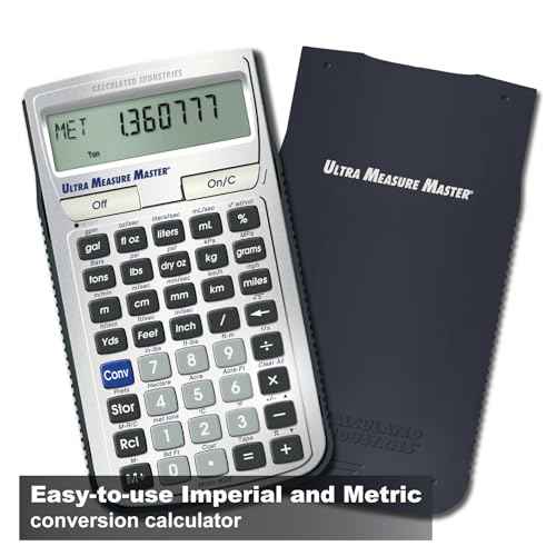 Calculated Industries 8025 Ultra Measure Master Professional Grade U.S. Standard to Metric Conversion Calculator Tool for Engineers, Architects, Builders, Scientists and Students | 60+ Units Built-in, Silver