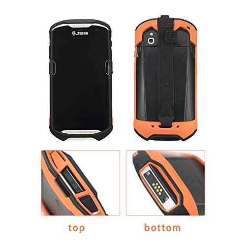 IYOUBOL Protective Cover Bumper Case Rugged Boot with Hand Strap for Zebra TC51 TC510K TC52 TC56 TC57 Orange