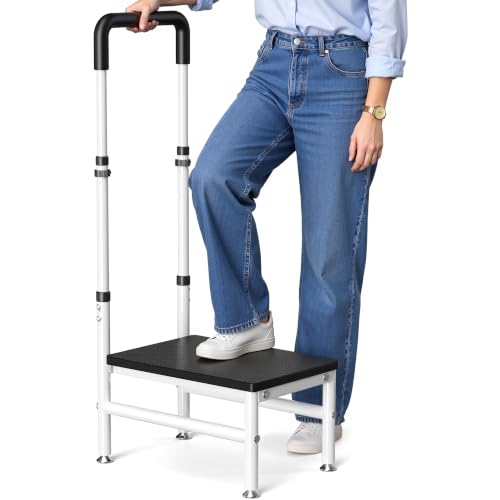Heavy Duty Step Stool with Handle for Adults & Seniors, Max 400 lbs