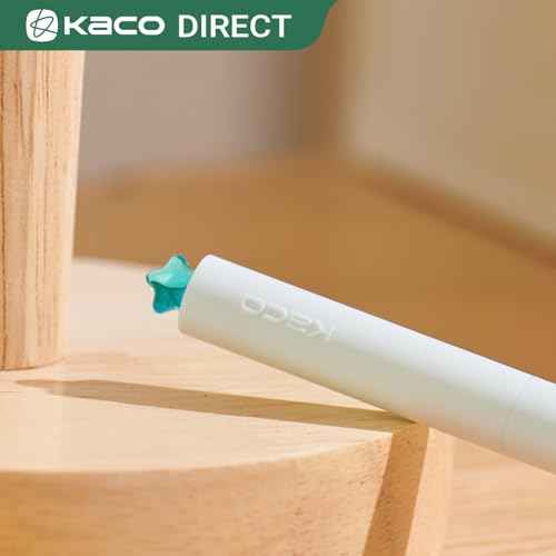 Kaco FIRST Gel Pens Cute Stationery Black Ink, 0.7 mm Medium Point, Aesthetic Cute Star Pens for Journaling (4 Bright Colors)