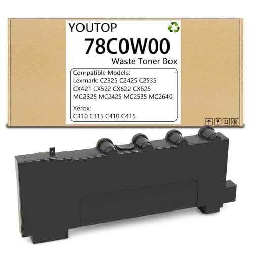 78C0W00 Waste Toner Box for 78C0W00 Waste Toner Bottle Compatible for C310 C315 for C231 C231H C2325 C2425 C2535 CX421 CX522 CX622 CX625 MC2325 MC2425 MC2535 MC2640 Printer