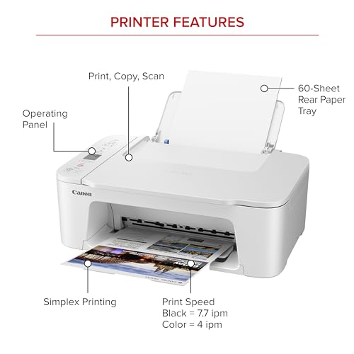 Canon PIXMA TS3720 Wireless All-in-One Inkjet Printer for Home Use