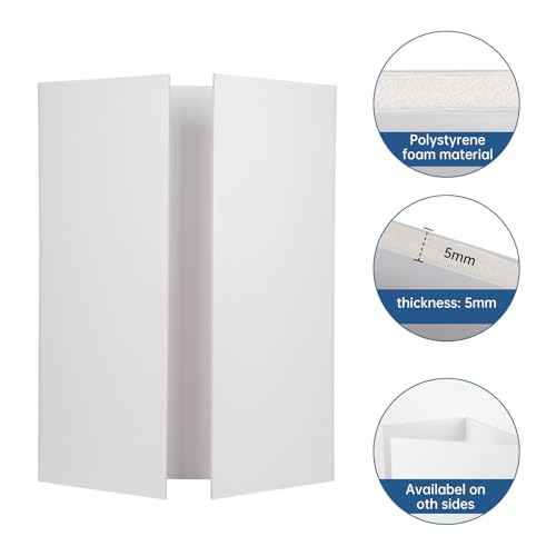 Trifold Poster Board Foam Core 24 x 36 x 3/16"(5mm) - 5 Pack - Tri Fold Posters Display Board, Acid Free, Double Sided, Posterboard Foamboard for Mounting, Prints, Art, Presentation and Projects