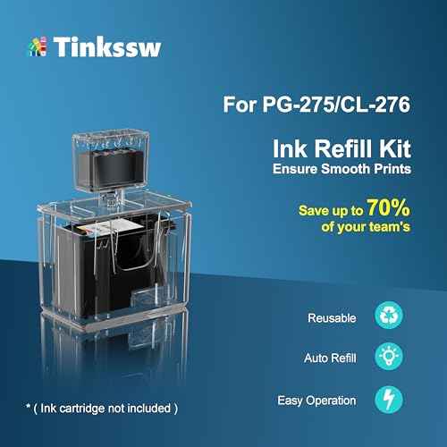 PG-275XL/CL-276XL Compatible for Canon Ink 275 and 276 PG-275XL CL-276XL for Canon 275 and 276 Ink Cartridges for Canon PIXMA TS3500 TS3520 TS3522 TS3720 TS3722 TR4700 TR4720 TR4722 Printer