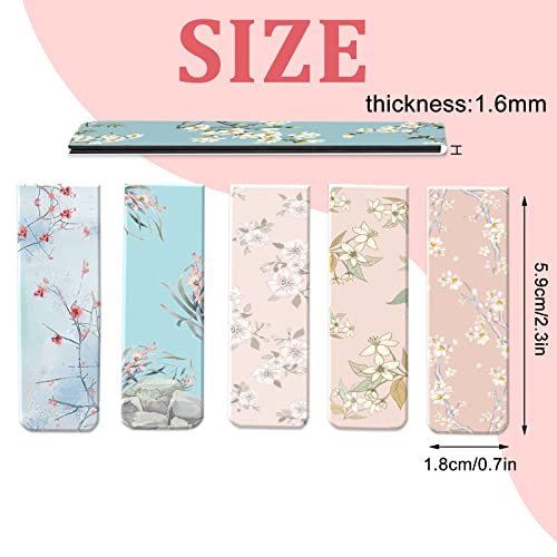 15PCS Magnetic Bookmarks Floral Style for Women, Students & Teachers - Joyberg