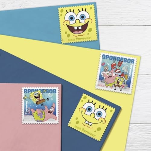 USPS SpongeBob SquarePants Forever Postage Stamps Sheet of 16 - Nickelodeon Characters