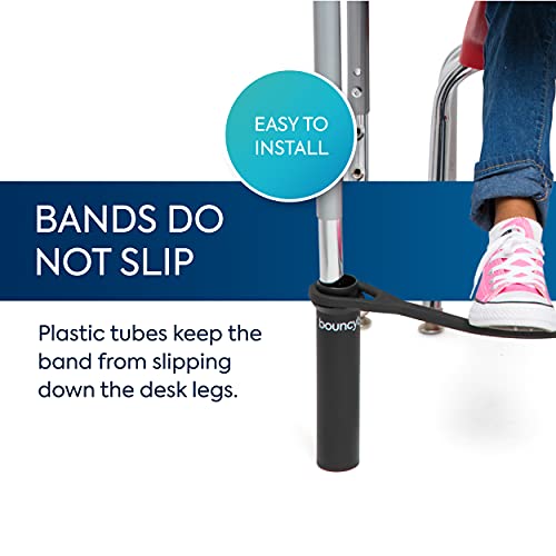 Bouncyband Original Desk Bouncy Bands for Desks, Black, 1-Pack – Office Desk Accessories