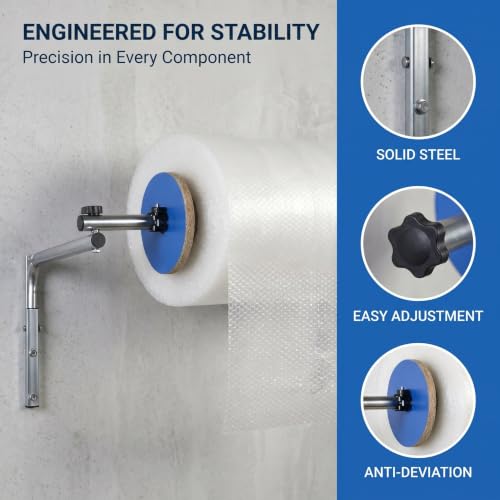 Wall Mount Bubble Wrap Dispenser for 40cm Rolls - Space-Saving Packaging Tool