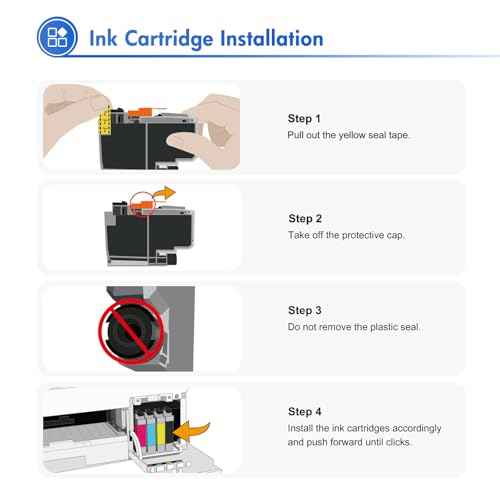 LC404 LC404XL Ink Cartridges for Brother Printer 404 XL LC 404XL for MFC-J1205W MFC-J1215W MFC J1205W J1215W 4 Pack High Yields Black Cyan Magenta Yellow