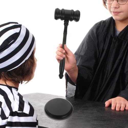 Wooden Gavel and Sound Block Set for Judge, Lawyer, Auction & Courtroom Use