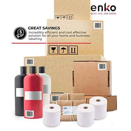 enKo (3 Rolls, 1350 Labels) 4 x 6 Direct Thermal Address & Shipping Labels - Compatible 4x6 Shipping Label for Zebra Printer 2844 ZP450 ZP-500 ZP-505, Rollo, Eltron, Neatoscan