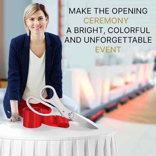 20" Giant Ribbon Cutting Scissors Silver ? Large Grand Opening Ribbon Cutting Ceremony Shears Grey Scissors Heavy Duty for Grand Openings Ceremonies Special Events & Inaugurations