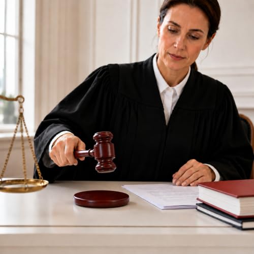 Wooden Gavel and Sound Block Set for Judge, Courtroom & Auction
