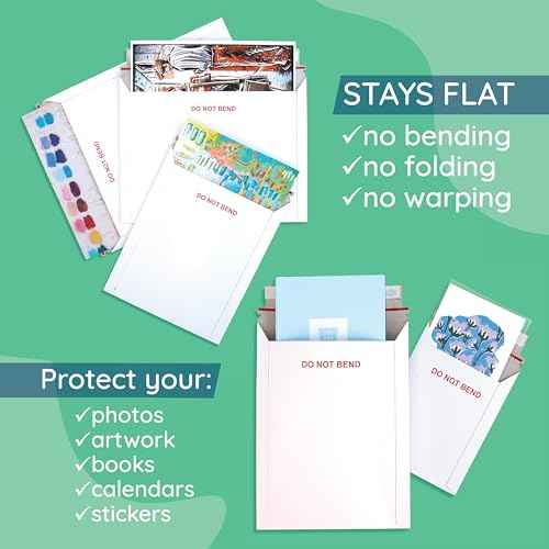 Blue Summit 50 Pack Photo Mailer 11x14 Cardboard Envelopes, Do Not Bend Rigid Mailers, Cardboard Envelopes for cards, For Paper Document, Photos, Pictures, and Magazine