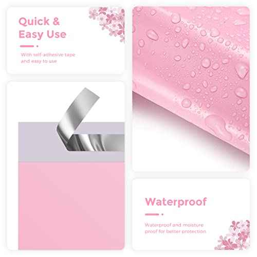 Metronic Poly Mailers 14.5x19 200 Pack, Strong Adhesive Shipping Envelopes for Clothing, Large Shipping Bags for Small Businesses, Waterproof Mailers Poly Bags for Shipping, Packages Bags Light Pink