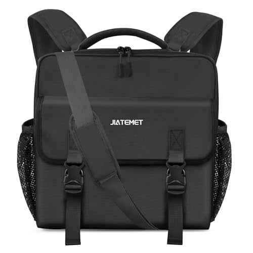 3 Ring Zipper Binder 700-Sheet Zipper Binder Detachable Backpack Straps & Shoulder 14 Inch Laptop for School and Office (Black)