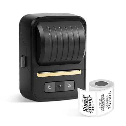 Mini Label Printer, Label Maker, Sticker Maker Machine, Bluetooth Thermal Address Label Printer for Small Business, Barcode, Address, Logo, Clothing, Sticker Printer for Phones & PC