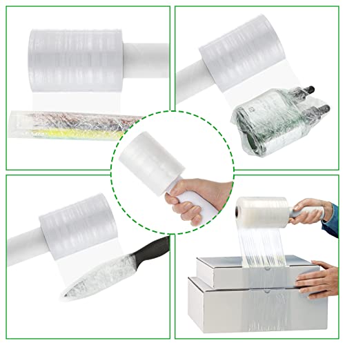 6-Pack 80 Gauge Heavy Duty Stretch Wrap Film for Moving & Storage, 4" x 1000 ft