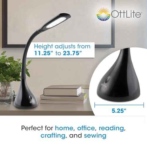 Ottlite Curve LED Desk Lamp with 4 Brightness Levels