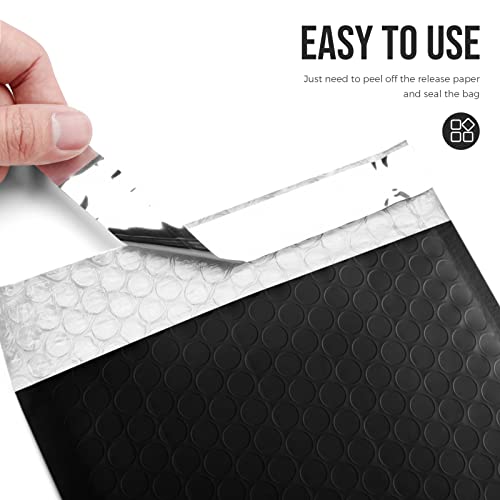 Fuxury Black Bubble Mailers 6x10 Inch Pack of 100 Self-Sealing Padded Envelopes