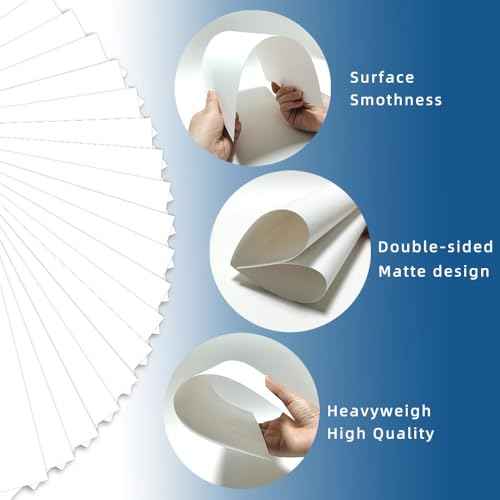 100 Pack 4x6 White Cardstock Paper, 92lb/250GSM Heavyweight Blank Card, Thick Index Card for Printer, Postcards, Wedding Invitation, Thankyou Cards