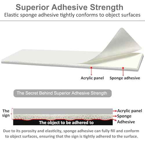 (4 Pack) Self-adhesive Employees Must Wash Hands Sign, 9" x 3" Durable Acrylic Hand Washing Signs with Symbols, for Business, Restaurant, Salons, Hotel, Motel, Rest Stops, Public Restrooms