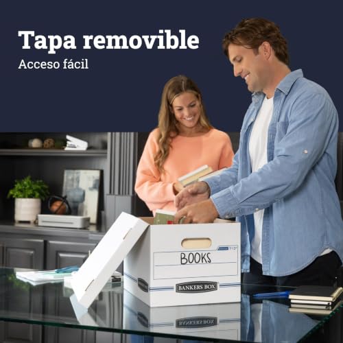 Bankers Box 6-Pack Basic Duty File Storage Boxes with Lids for Letter & Legal Documents