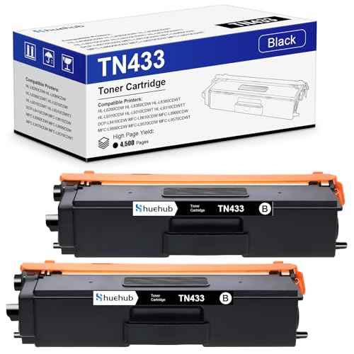 TN433 TN-433 Toner Cartridge Set Replactment for Brother TN433BK TN 433 TN431 Toner for HL-L8260CDW HL-L8360CDW HL-L9310CDW DCP-L8410CDW MFC-L8610CDW MFC-L8900CDW MFC-L8690CDW MFC-L9570CDW Printers