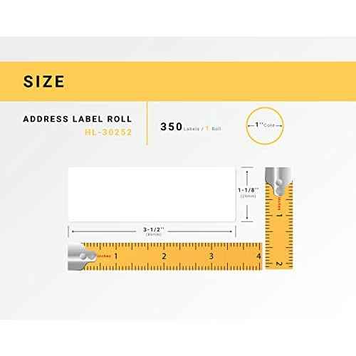 HOUSELABELS Compatible DYMO 30252 Address Labels (1-1/8" x 3-1/2"), Strong Permanent Adhesive, Compatible with DYMO LW 450, 4XL, Rollo & Zebra Desktop Printers, 12 Rolls /4200 Labels