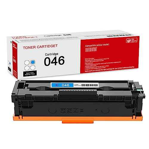 1 Pack 046 1249C001AA Cyan Toner Cartridge: Compatible CRG 046 1249C001AA Replacement for Canon Color Image Class LBP654Cdw MF735Cdw MF731Cdw MF733Cdw Printer