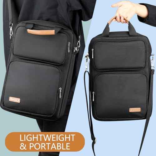 13.3-14 Inch Laptop Sleeve Bag, Laptop Bag for 14'' MacBook Pro M4 2024,14'' MacBook Pro M3&M2&M1 2023/2021, 13.6/13'' New MacBook Air M3/M2 2024/2022,Tab S8 Ultra 14.6",with Shoulder Strap(Black)