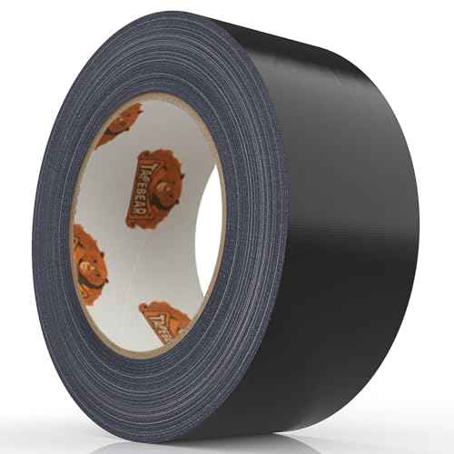 TAPEBEAR Black Duct Tape Heavy Duty 1.88" x 90FT, Strong Tough Utility Ducting Tape Waterproof, No Residue, Flexible, Hand Tear Binding Tape Industrial Strength for Bundle, Patch, Protect & Repair
