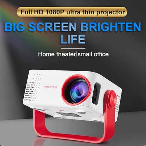 Mini Projector, Portable Projector Upgraded Full HD 1080P Resolution, Smart Movie Projector with WiFi,180¡Æ Rotatable Stand, Compatible with iOS/Android/Windows/USB/HDMI
