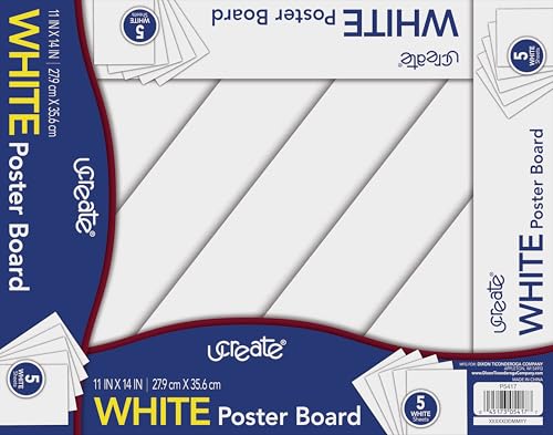 UCreate Poster Board Small Size for Projects & Displays - 12pt Coated Matte Surface (Variation 5)