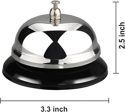 Stainless Steel Call Bell 3.3 Inch Loud Office & Hotel Reception Bell