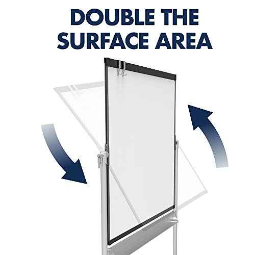 Quartet Easel, Magnetic, 6' x 4', Reversible, Whiteboard/Flipchart, Prestige 2 Mobile Presentation, Graphite Frame (ECM64P2)